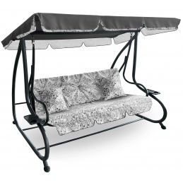 Aga Vrtna gugalnica 2v1 GRANDLUX XXL Prestige Siva