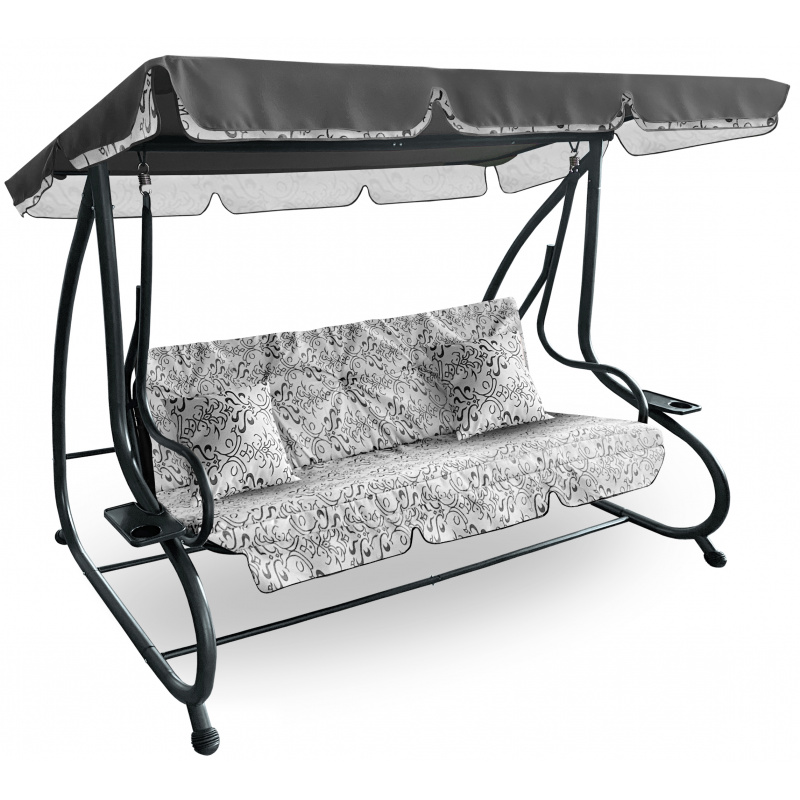 Aga Vrtna gugalnica 2v1 GRANDLUX XXL Prestige Siva