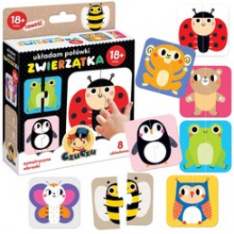 CzuCzu Sestavljanje polovic Živali puzzle 18m+ ZA4045