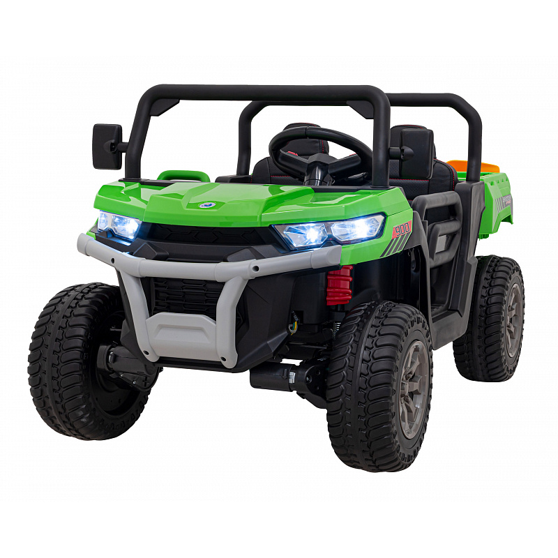 Auto Pick-Up Speed 900 za otroke Zeleno + pogon 4x4 + premična črpalka + prtljažni prostor + daljinski upravljalnik + lopata + LED avdio
