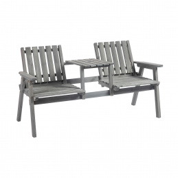 Aga Vrtna klop s klopjo 152x70x83 cm Siva