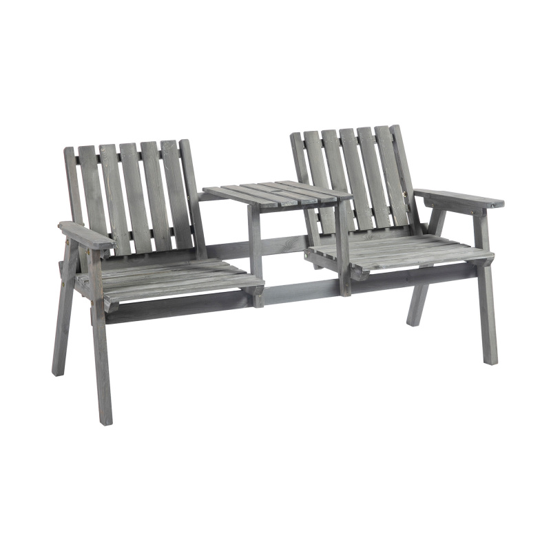 Aga Vrtna klop s klopjo 152x70x83 cm Siva