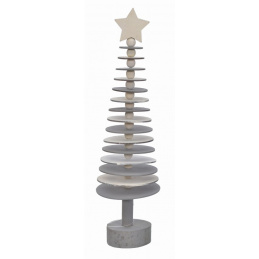 Lesena božična jelka za postavitev 40 cm praznična