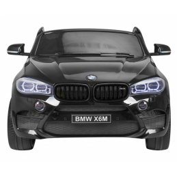 BMW X6M XXL za 2 otroka Lak črna + Daljinski upravljalnik + Eko usnje + Varnostni pasovi + Počasen zagon + MP3 + LED