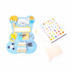 Aga4Kids Montessori lesena tabla Medved Modra