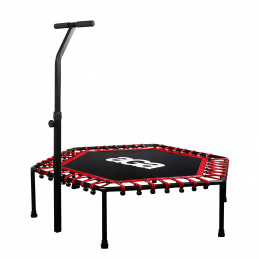 Aga FITNESS Trampolin 130 cm Rdeča + ročaj