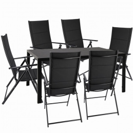 Vrtna garnitura miza + 6 ležalnikov