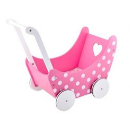 Leseni retro voziček za punčke ZA2250