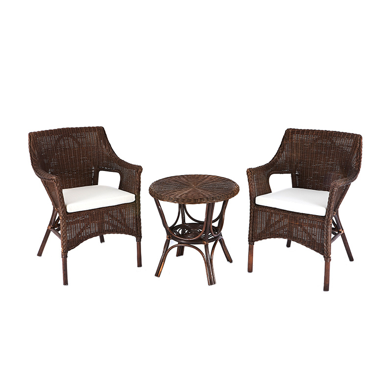 Aga Ratanova garnitura LARUS Temno rjava/Bela