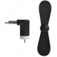 Mini ventilator microUSB črna ISO 5770