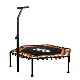 Aga FITNESS Trampolin 130 cm Oranžna + ročaj