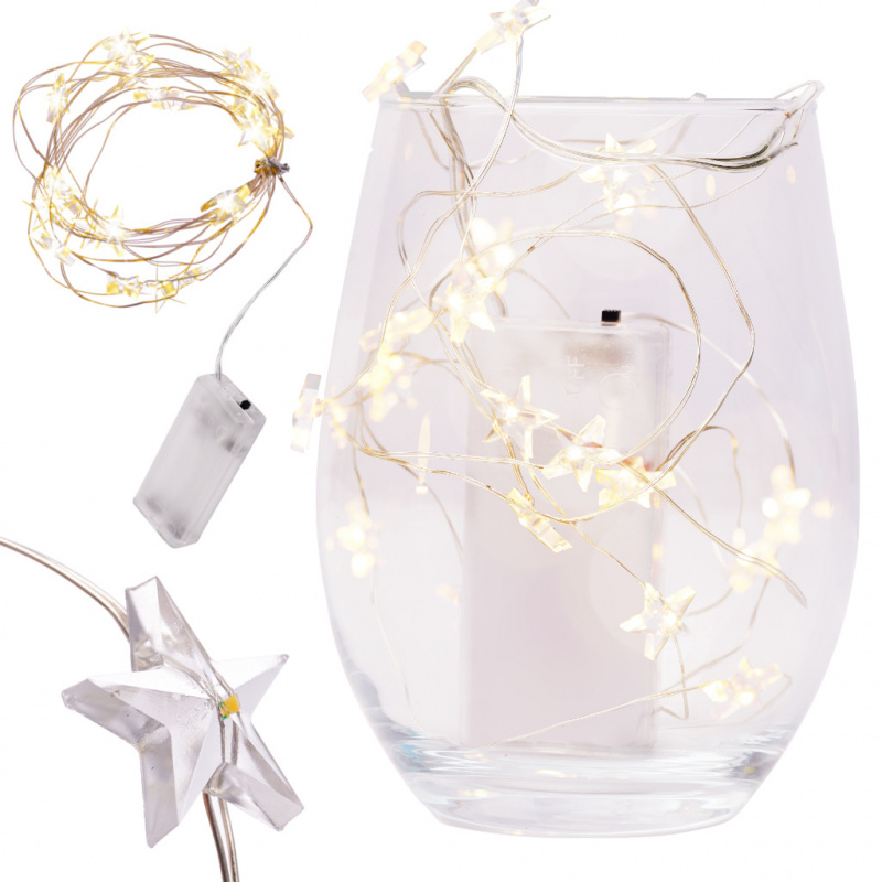 Aga LED Dekorativna Žica Zvezde 20 LED Topla bela