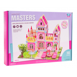 Lesena hiša za princeso iz lego kock 183 kosov. za otroke 3+ Gradbeni set + 2 figurici princesk + dodatki