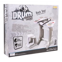 Elektronski bobni za otroke 6+ Stol + 5 padov + 2 palici + 5 DEMO melodij