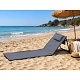 Linder Exclusiv Zložljiv plažni ležalnik Siv