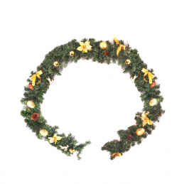 Aga Božična girlanda 180 cm Zlata