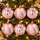 Aga božične bunkice 8 cm 6 kosov roza - Jelen
