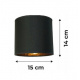 Viseča stropna svetilka LED leseni tram 2xE27 Lestenka Loft Lampshade Gold