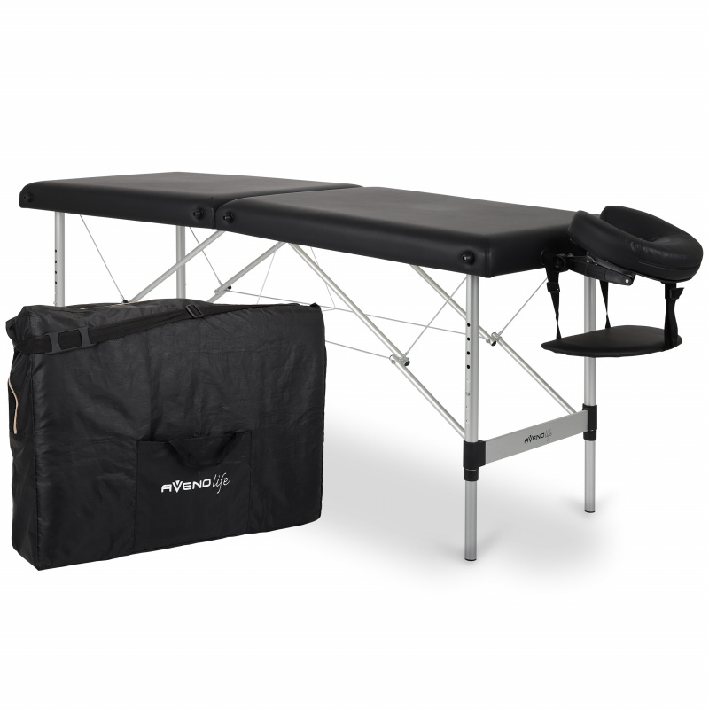 Habys Aluminijasta masažna miza Črna