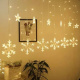 Svetlobna zavesa snežinke, zvezde 138 LED, USB, daljinski upravljalnik, topla bela ISO 19746