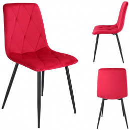 Stol PIADO oblazinjen z velurjem amarant