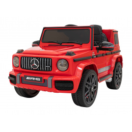Mercedes AMG G63 za otroke Rdeč + daljinski upravljalnik + MP3 LED + počasen zagon + EVA + pasovi