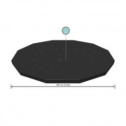 370 cm pokrivalo za 360-366 cm/12FT BESTWAY regalni in panelni bazen