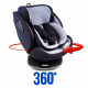 Aga Avtosedež i-Size 360° 0-36 kg Črna/Svetlo siva