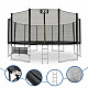 Aga SPORT PRO Trampolin 518 cm Črna + zaščitna mreža + lestev + žep za obutev