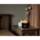 Aga Aroma difuzor z LED projekcijo ognja Črna