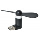 Mini ventilator microUSB črna ISO 5770