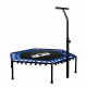 Aga FITNESS Trampolin 130 cm Modra + ročaj
