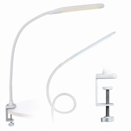 Bela LED namizna svetilka