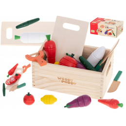 Aga Lesena zelenjava v škatli s pripomočki