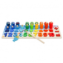 Aga4Kids Lesena učna sestavljanka s številkami