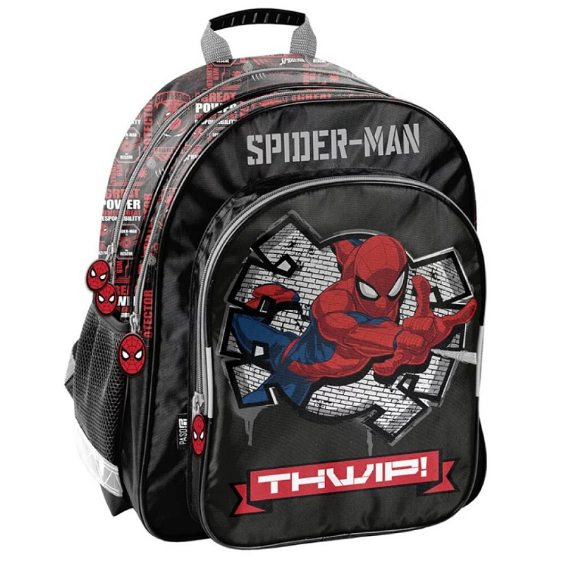 Paso Šolski nahrbtnik s tremi predali Spider-man