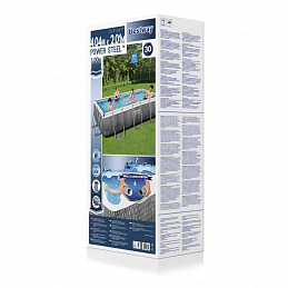 Power Steel 404x201x100 Imitacija ratana 13x6FT BESTWAY 6in1 Rack Pool + črpalka + lestev