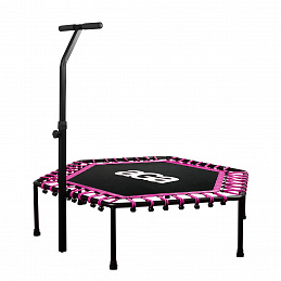 Aga FITNESS Trampolin 130 cm Roza + ročaj - 2. KAKOVOST