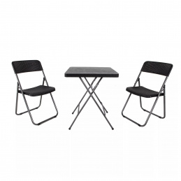 Linder Exclusiv Vrtna garnitura BISTRO SET Črna