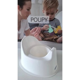 Anatomski nočni kahlic z oporo Beli 12m+ POUPY univerzalni