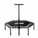 Aga FITNESS Trampolin 130 cm Črna + ročaj