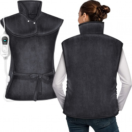 Tresko Električna grelna blazina za hrbet in vrat Temno siva