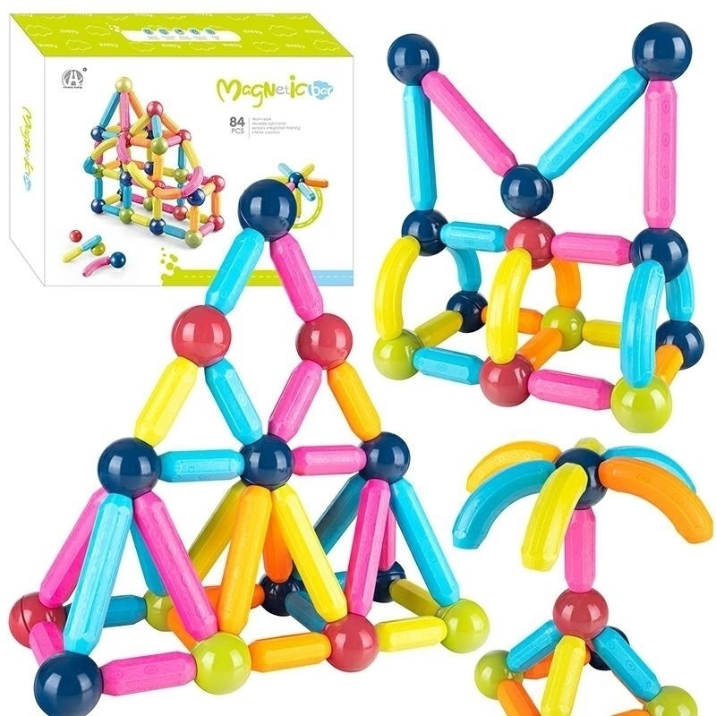 L73G VELIKE MAGNETNE KOCKE 84 KOS BARVA