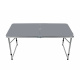 Aga Zložljiva kamping miza 120x60x54/60/70 cm Siva