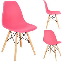 Skandinavski plastični stol EVA roza