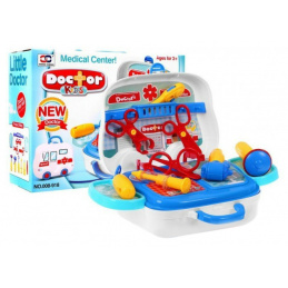 Doktorski set + kovček za reševalno vozilo za otroke 3+ Prenosna igrača + dodatki za zdravniško opremo