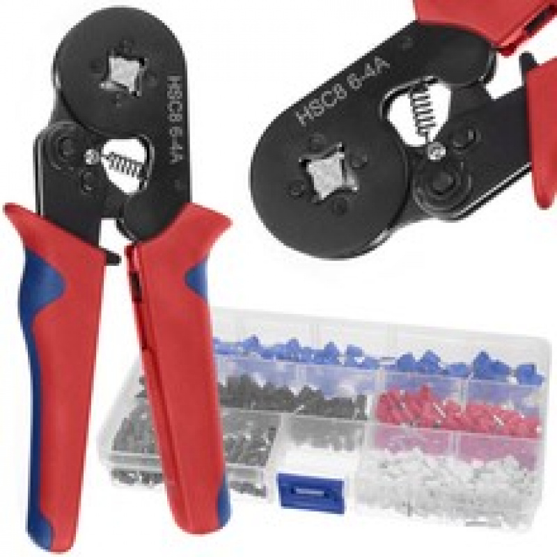 Krimpirne klešče + sponke set 500 kosov ISO 13586