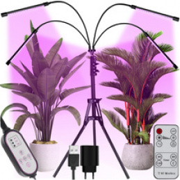Svetilka za gojenje rastlin s stojalom, 80 LED, 4 plošče 100W Gardlov 19388