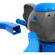 otroško trikolesno kolo Elephant Blue + zvoki + streha + ograja + naslon za noge + ročaj + sani + prostor za shranjevanje