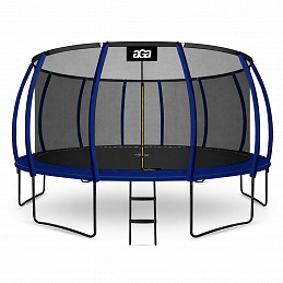 Aga SPORT EXCLUSIVE Trampolin 500 cm Temno modra + zaščitna mreža + lestev